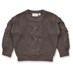 Strick-Pullover braun melange 116
