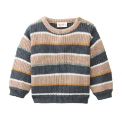Strick-Pullover bunt geringelt 86/92