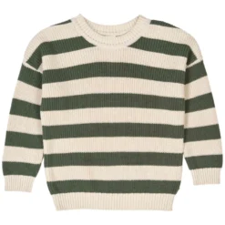 Strickpullover gestreift oak-dunkelgrün 122