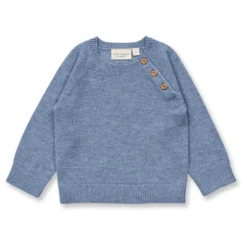 Strick-Pullover "Merinowolle" denim melange 86