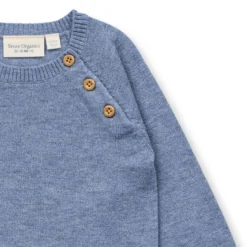 Strick-Pullover "Merinowolle" denim melange 86