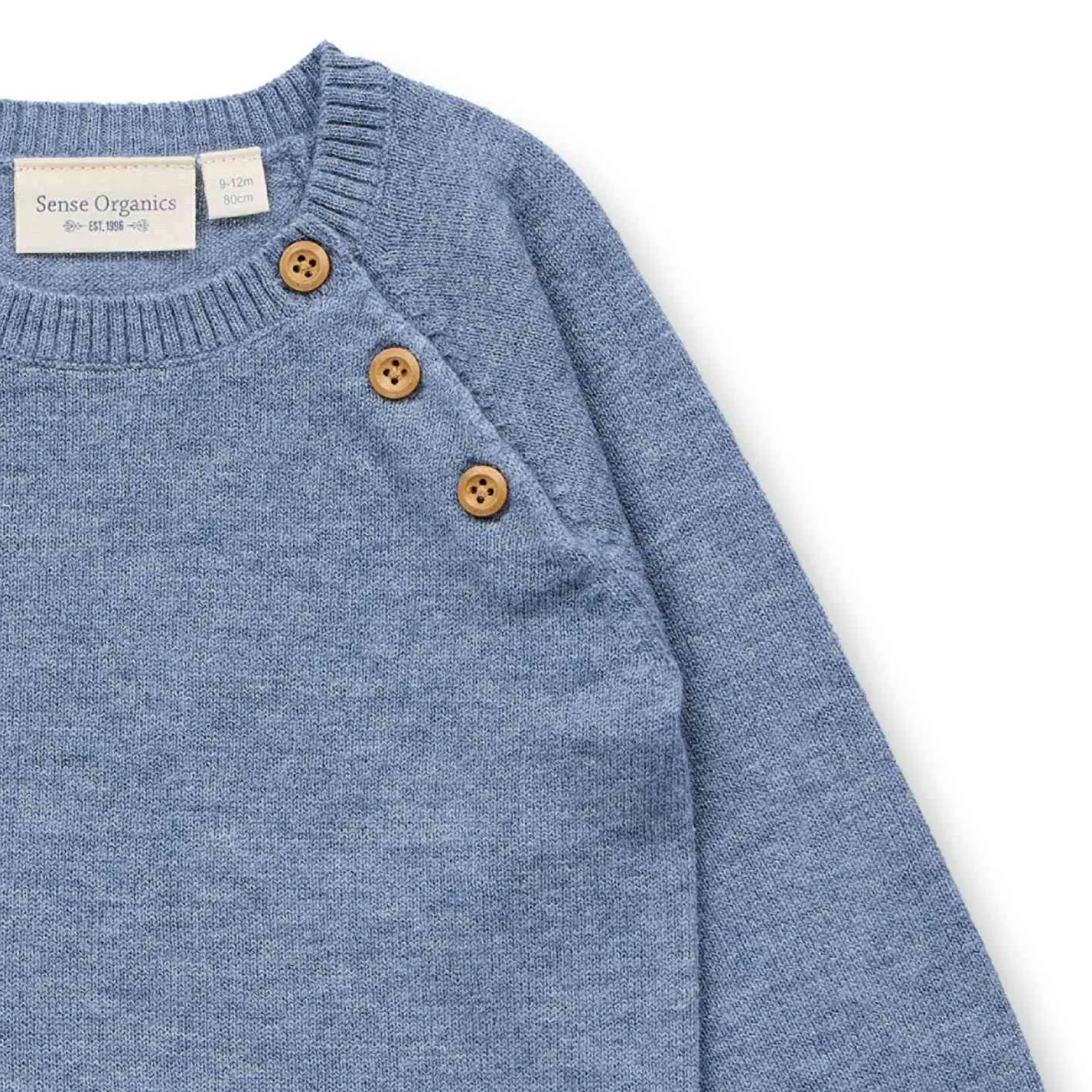 Strick-Pullover "Merinowolle" denim melange 86