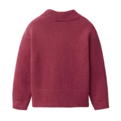 Strick-Pullover mit Stehkragen bordeaux 122/128