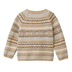 Strick-Pullover sand gemustert 98/104