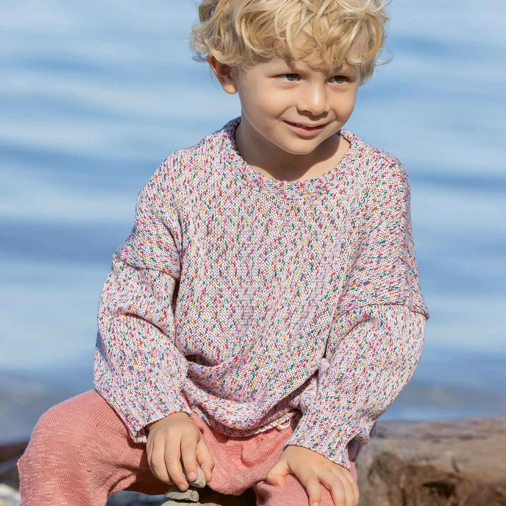 Strickpullover "Spray" soft pink 74/80