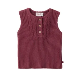 Strick-Pullunder "Ripp" mit Knopfleiste bordeaux 86/92