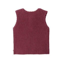 Strick-Pullunder "Ripp" mit Knopfleiste bordeaux 86/92