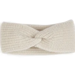 Strick-Stirnband mit Cashmere beige 1