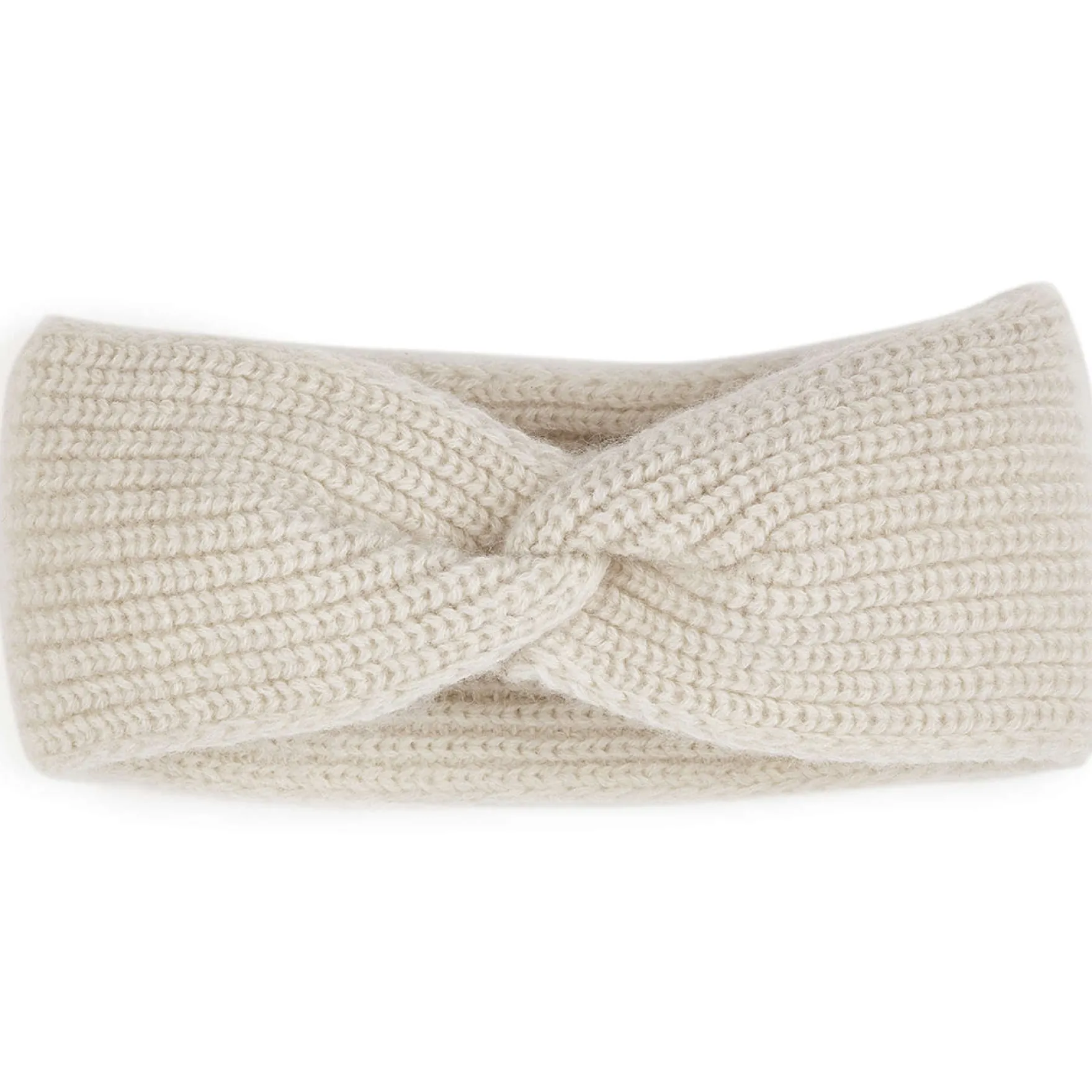 Strick-Stirnband mit Cashmere beige 1