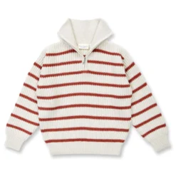 Strick-Troyer teracotta gestreift 110