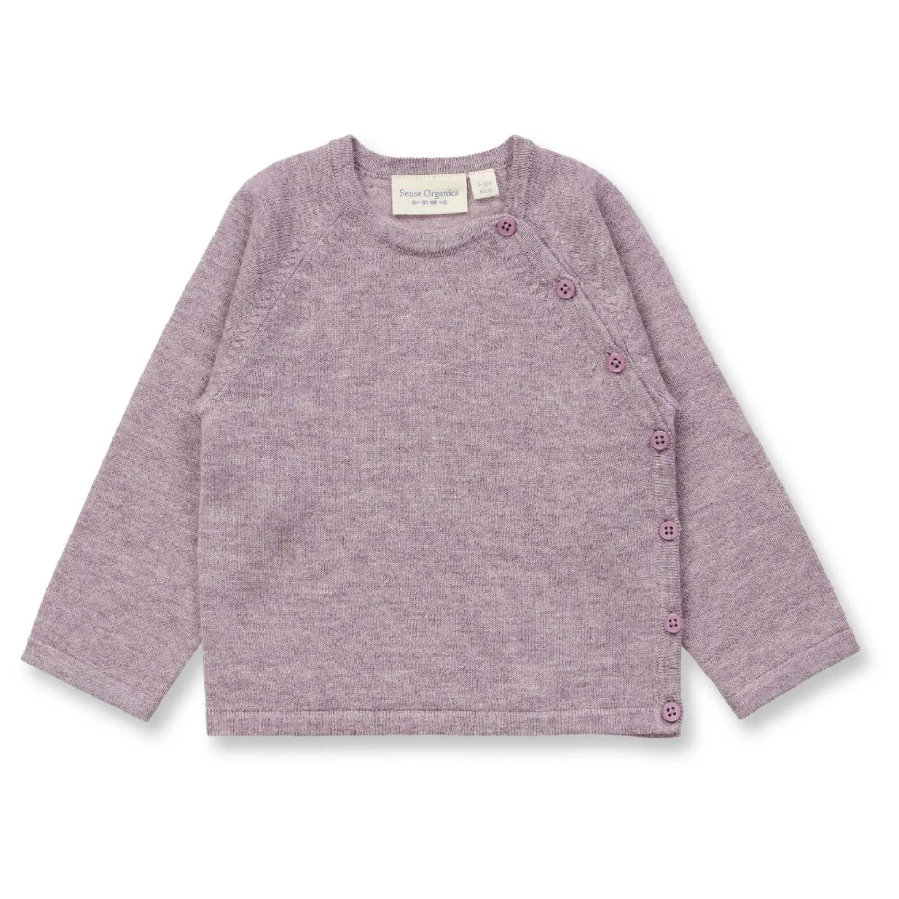 Strick-Wickeljacke "Merinowolle" mauve melange 74