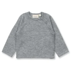 Strick-Wickeljacke "Merinowolle" grey melange 74