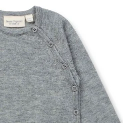 Strick-Wickeljacke "Merinowolle" grey melange 74