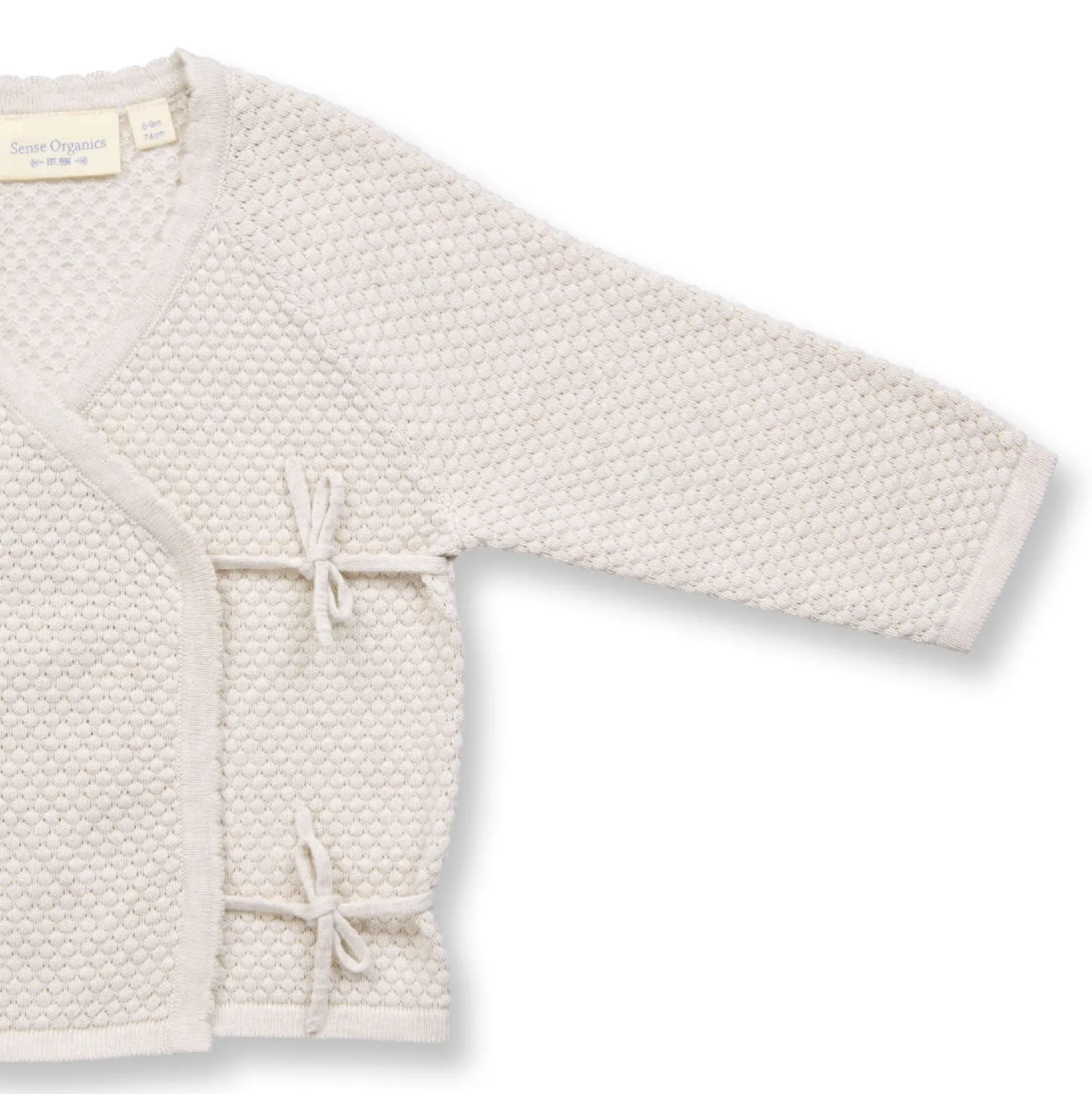 Strick-Wickeljacke mit Wabenstruktur creme 80