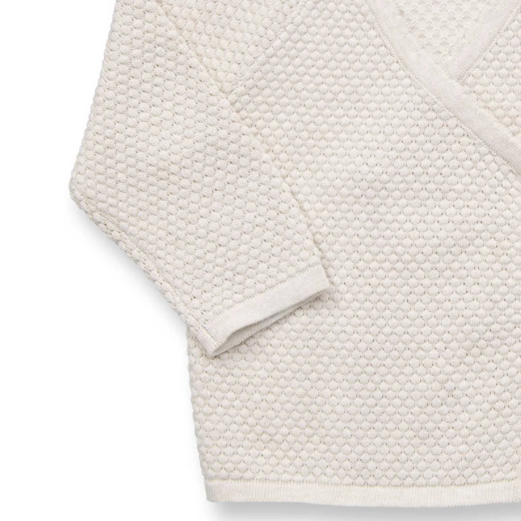 Strick-Wickeljacke mit Wabenstruktur creme 80