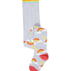 Strumpfhose "Regenbogen" grau 62/68