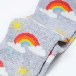 Strumpfhose "Regenbogen" grau 62/68