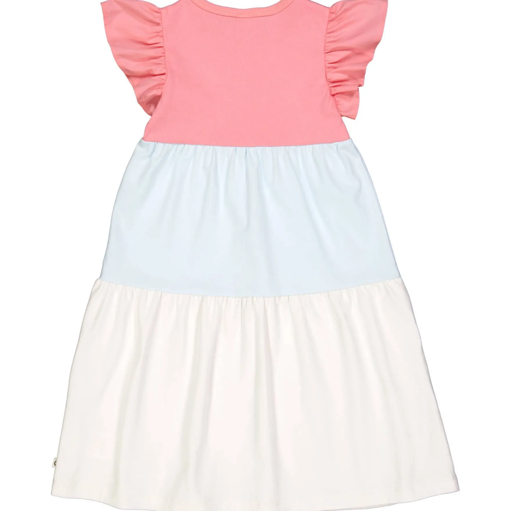 Stufen-Kleid mit Flügelarm bubblegum-creme 128