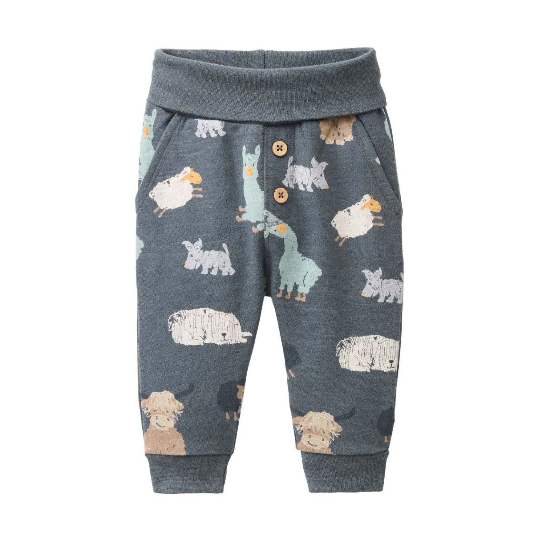 Sweat-Bundhose "Fellfreunde" schieferblau 86/92