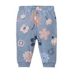 Sweat-Hose "große Herbstblumen" rauchblau86/92