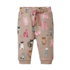 Sweat-Hose "Katze" taupe 62/68