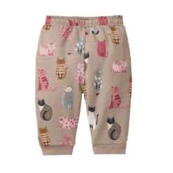 Sweat-Hose "Katze" taupe 62/68