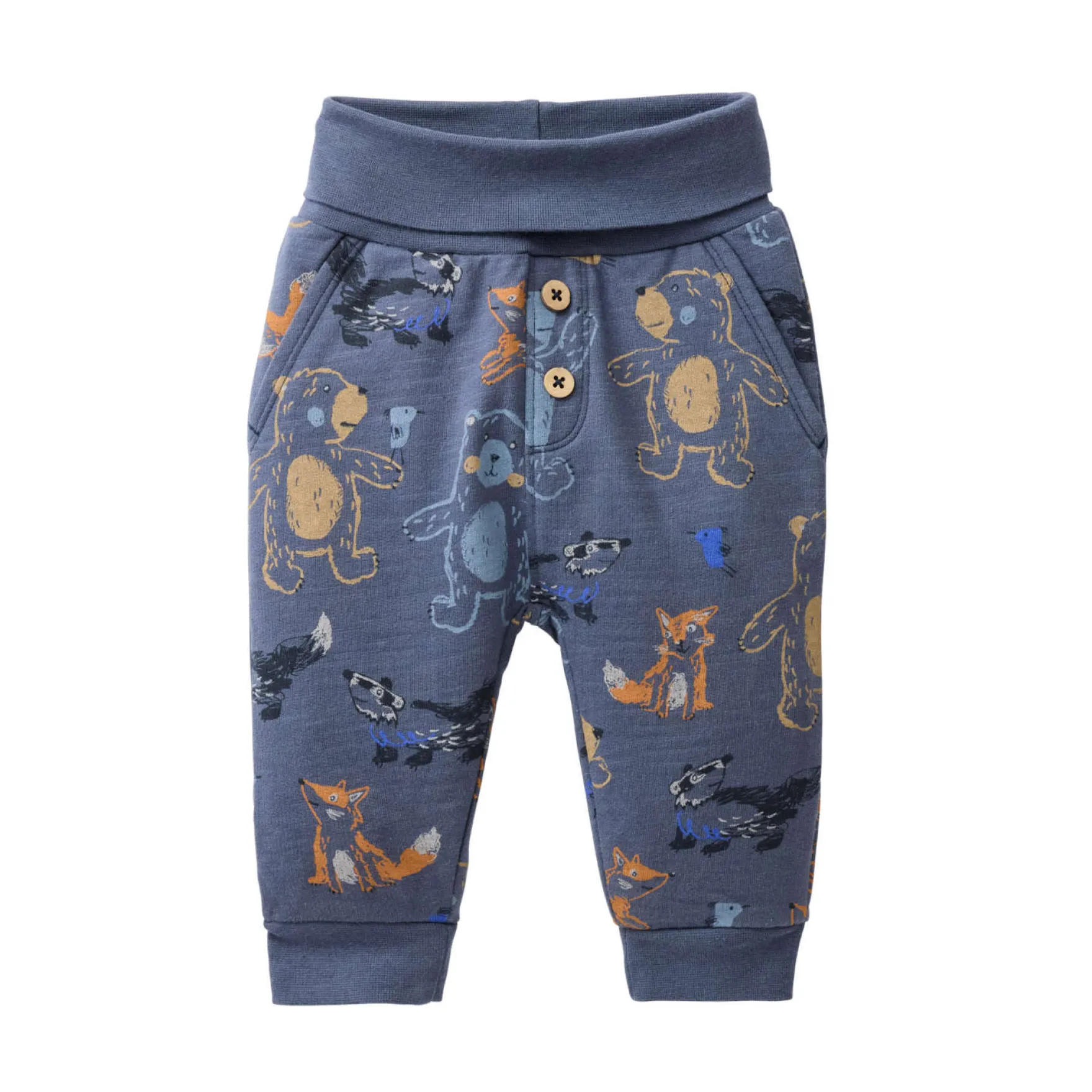 Sweat-Hose "Waldtiere" indigoblau 62/68