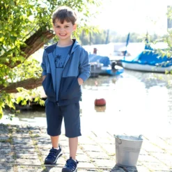 Sweatjacke blau-dunkelblau 110
