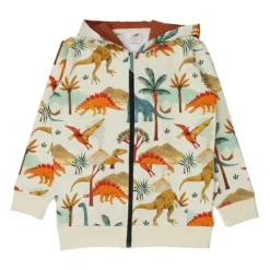 Sweat-Jacke "Dinosaurier-Welt" natur-bunt 116