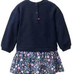 Sweat-Kleid "Herbstblüten" indigoblau 62/68
