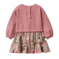 Sweat-Kleid "Katze" altrosa 74/80