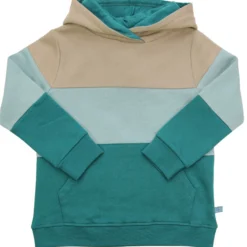 Sweat-Pullover "Blockstreifen" smaragd-light ocean 104