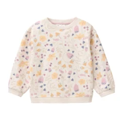 Sweat-Pullover "Blumengarten" puderrosa 122/128