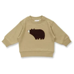 Sweat-Pullover "Bär" hellbraun 86