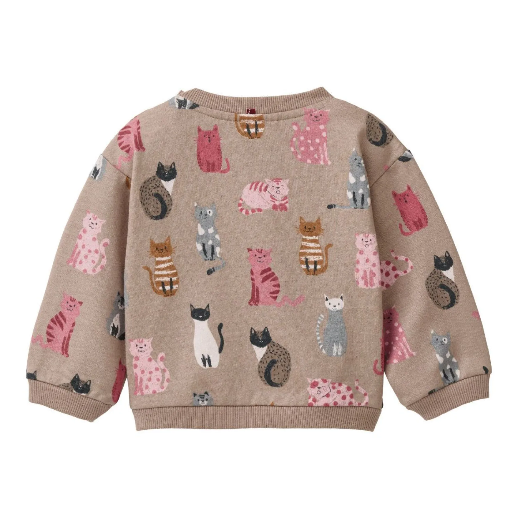 Sweat-Pullover "Katze" taupe 86/92