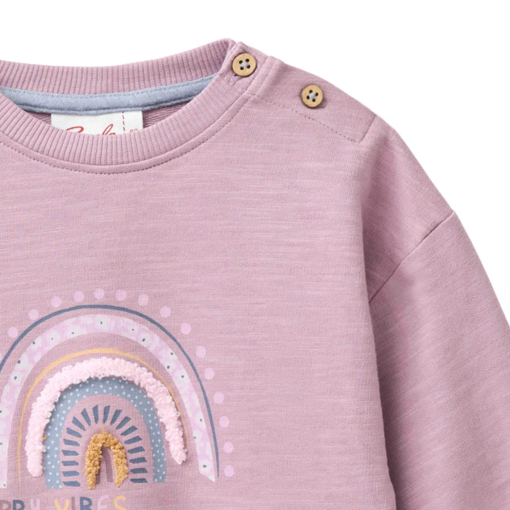 Sweat-Pullover "Regenbogen" dunkelmalve 62/68
