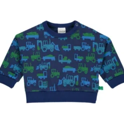Sweatpullover "Traktoren" blau 86