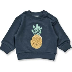Sweatshirt "Ananas" dunkelpetrol 86