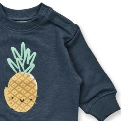 Sweatshirt "Ananas" dunkelpetrol 86