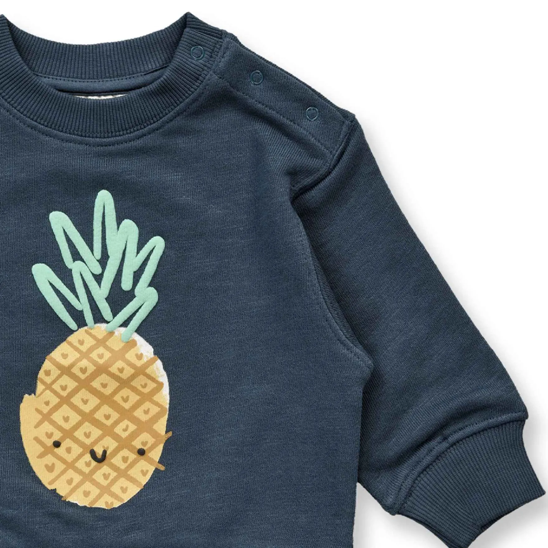 Sweatshirt "Ananas" dunkelpetrol 86