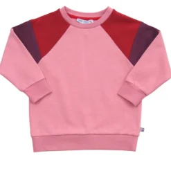 Sweatshirt "Colourblock" candy pink-burnt red 110/116