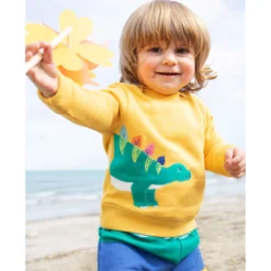 Sweatshirt "Dinosaurier" gelb 92