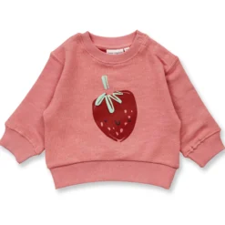 Sweatshirt "Erdbeere" peach 62/68