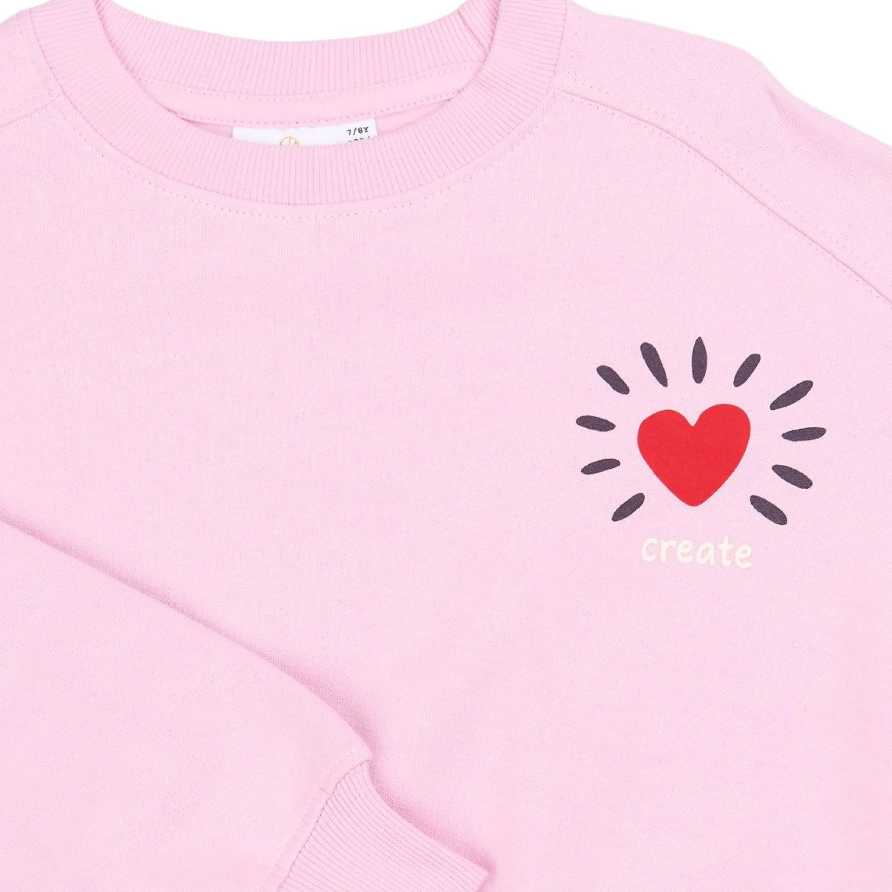 Sweatshirt "Herz" rosa 110/116