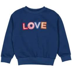 Sweatshirt "Love" blau 116