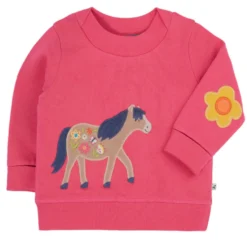 Sweatshirt "Pferd" rotpink 80
