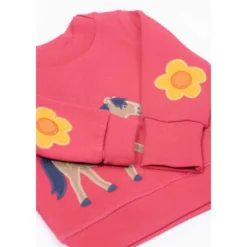 Sweatshirt "Pferd" rotpink 80