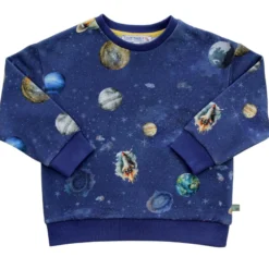 Sweatshirt "Planeten" midnight-greymelange 98/104
