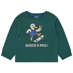 Sweatshirt "Quack&Roll" dunkelgrün 80