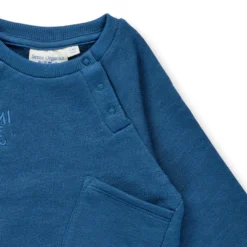 Sweatshirt "Smile" ozeanblau 92